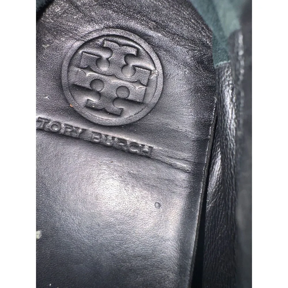 Tory Burch Black Alexandra Sued Leather Moccasins